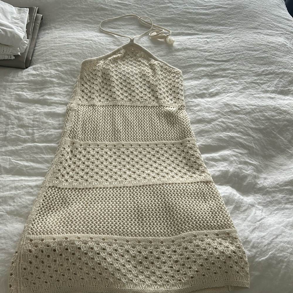 Adorable crochet mini dress